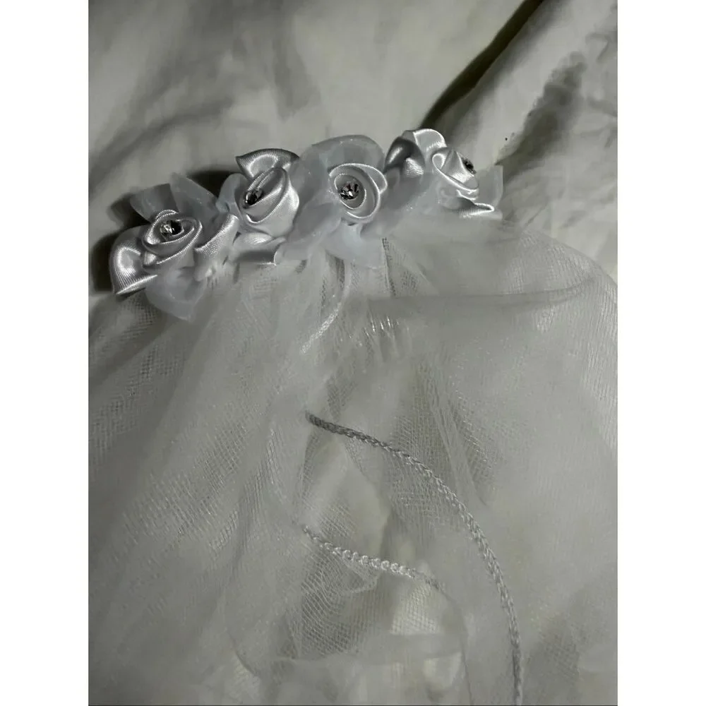 First communion hairpiece and veil